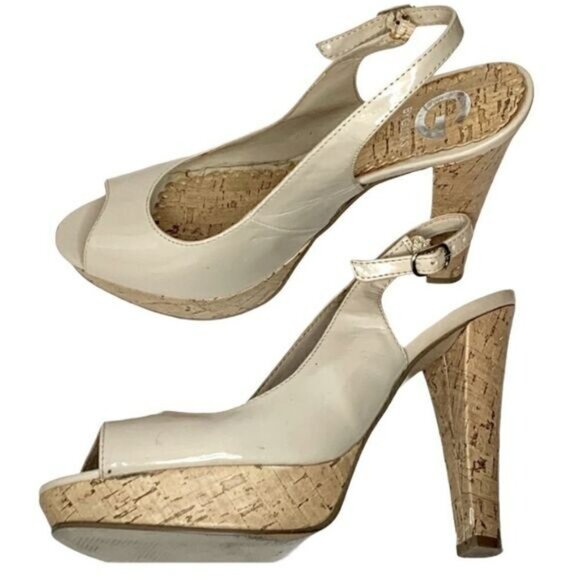 G by Guess Nude Platform Heels - Picture 1 of 8